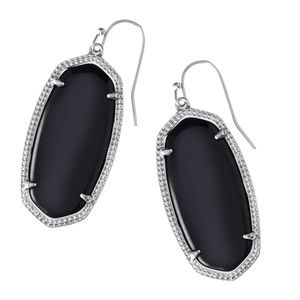 KENDRA SCOTT • Silver Black Onyx Elle Earrings